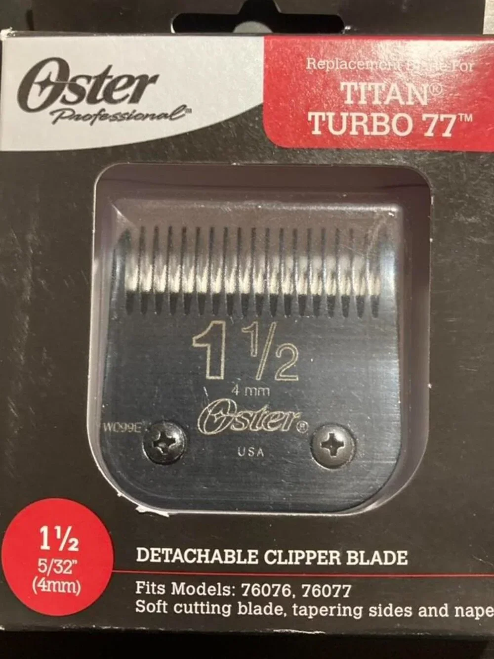 Oster Professional Detachable Clipper Blade. Size 1 1/2